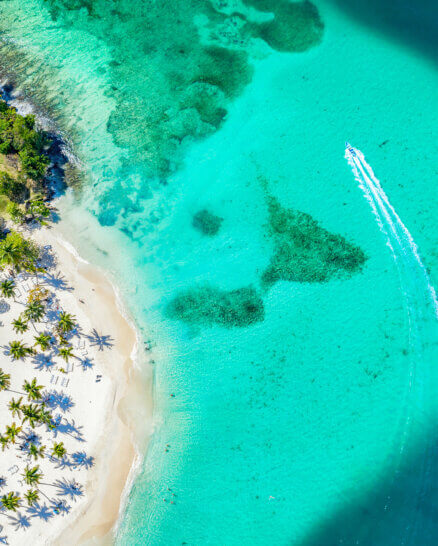 Aerial,Drone,View,Of,Beautiful,Caribbean,Tropical,Island,Cayo,Levantado